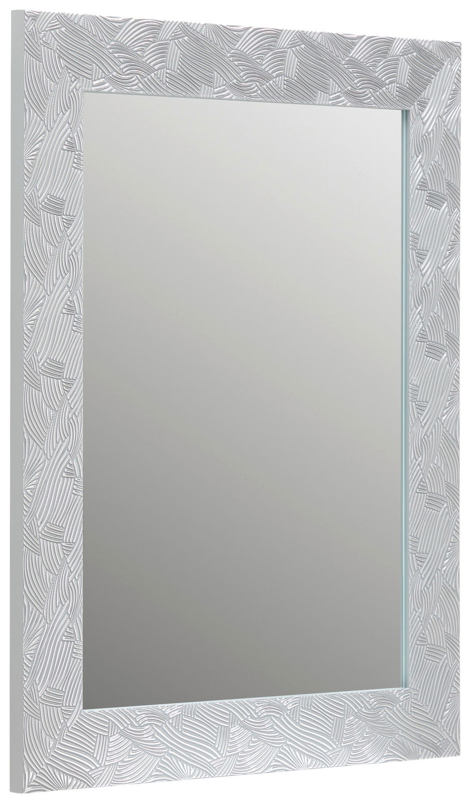 Spiegel mit dekorativem Rahmen in einer schrägen Perspektive, ca. 55x70 cm, Modell FINN von Carryhome