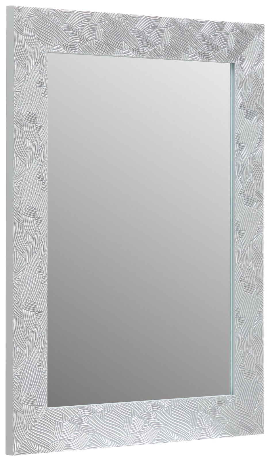 Spiegel mit dekorativem Rahmen in einer schrägen Perspektive, ca. 55x70 cm, Modell FINN von Carryhome