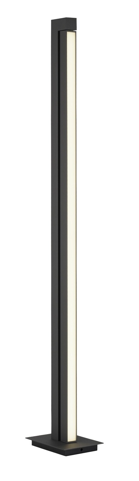 Moderne Stehleuchte PURE-LINES von Paul Neuhaus in schwarzem Design, seitliche Perspektive