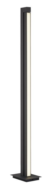 Moderne Stehleuchte PURE-LINES von Paul Neuhaus in schwarzem Design, seitliche Perspektive