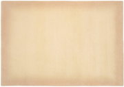 Beige Wollteppich in Draufsicht