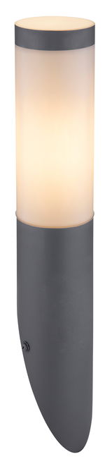 Moderne Außenleuchte BOSTON in zylindrischer Form, seitliche Perspektive