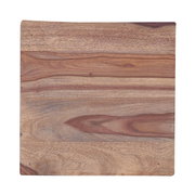 Vogelperspektive auf eine quadratische Holzplatte mit natürlicher Maserung, verwendet für Beistellkonsole.