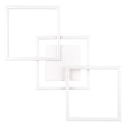 Moderne Deckenleuchte Trail mit drei überlappenden quadratischen Rahmen in Weiß, Ansicht von oben.