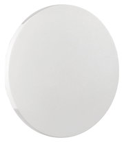 Runde, weiße LED-Außenwandleuchte von Fabas Luce, Modell ZON, in Frontalansicht