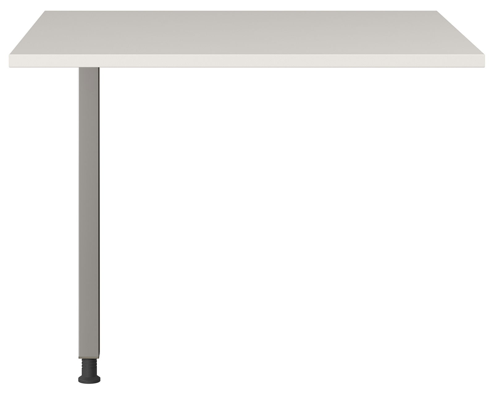 MID.YOU Eckverbindung PROFI 2.0 Eckverbindung PALMINA von Germania, Ansicht von vorne, zeigt eine Tischplatte mit einem stabilen, vertikalen Bein.