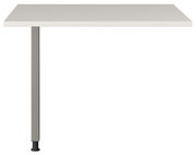 Eckverbindung PALMINA von Germania, Ansicht von vorne, zeigt eine Tischplatte mit einem stabilen, vertikalen Bein.