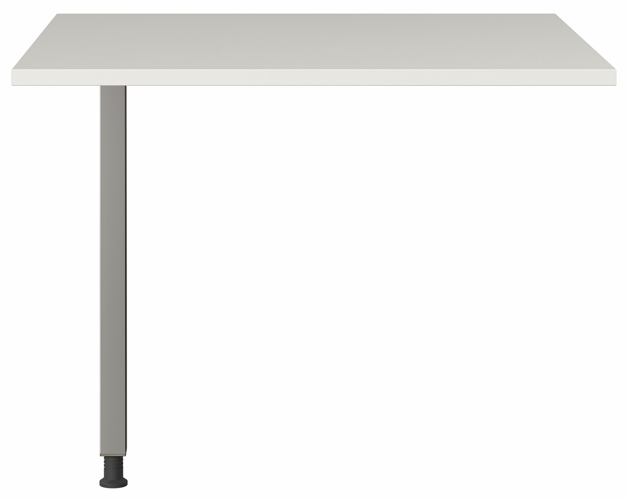 MID.YOU Eckverbindung PROFI 2.0 Eckverbindung PALMINA von Germania, Ansicht von vorne, zeigt eine Tischplatte mit einem stabilen, vertikalen Bein.