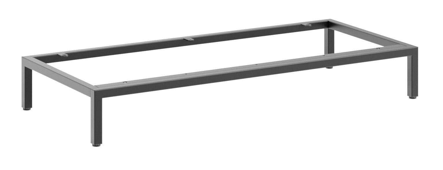 Metallgestell 90cm, rechteckig, aus seitlicher Perspektive fotografiert