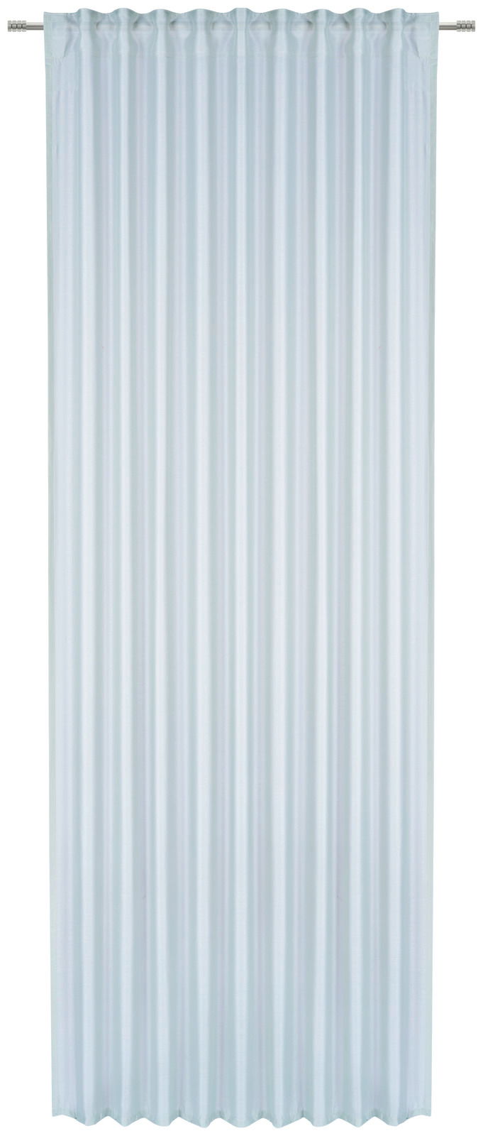 Esposa Fertigvorhang Fertigvorhang in Weiß mit gleichmäßigen Falten, frontal aufgenommen