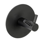 Schwarzer Wandhaken Duo Meleto aus seitlicher Perspektive