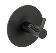 Schwarzer Wandhaken Duo Meleto aus seitlicher Perspektive