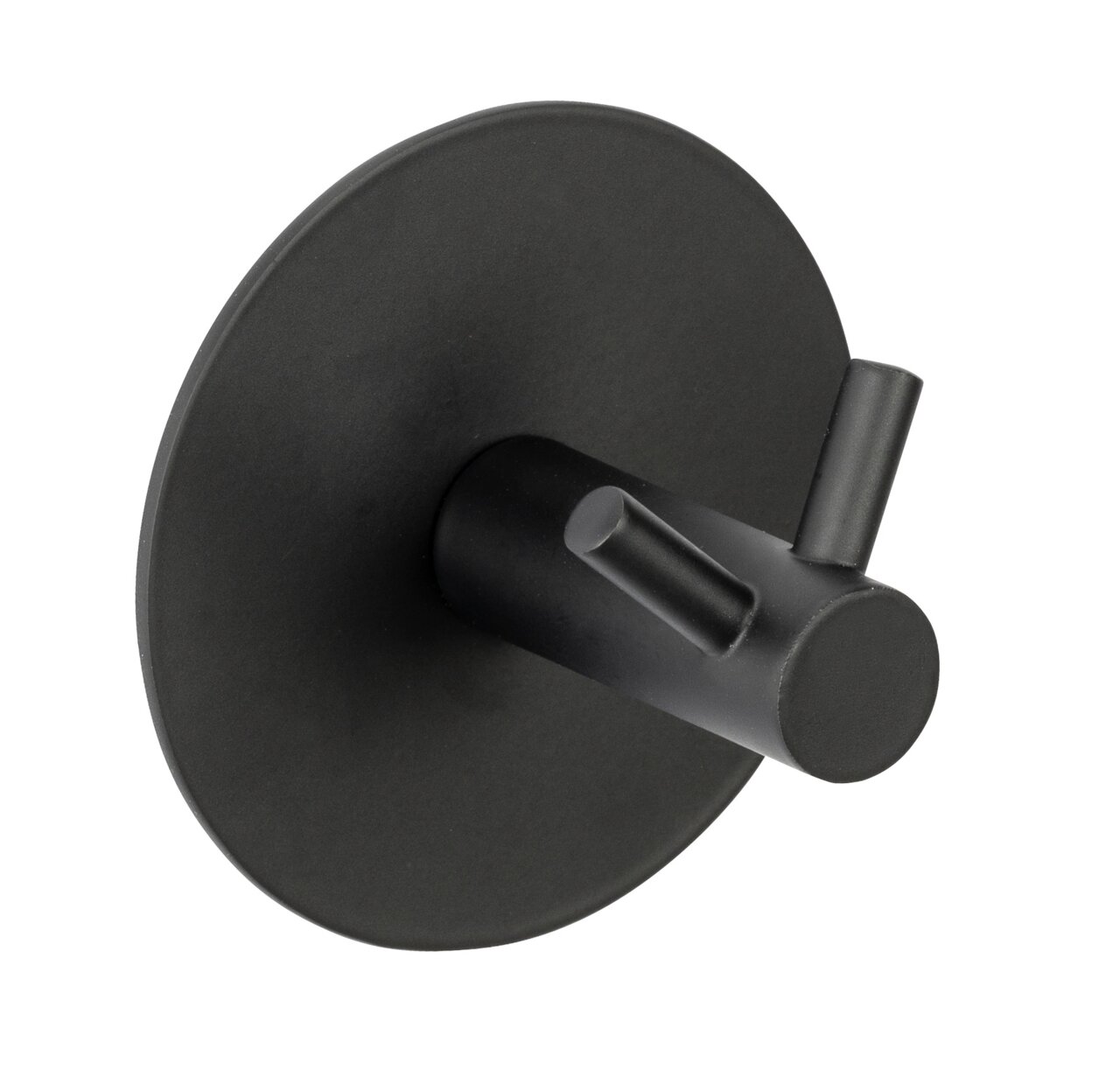 Schöner Wohnen Wandhaken MELETO Schwarzer Wandhaken Duo Meleto aus seitlicher Perspektive
