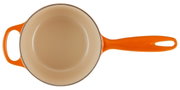 Runde Stielkasserolle, 16 cm, orange, Draufsicht