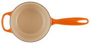 Runde Stielkasserolle, 16 cm, orange, Draufsicht