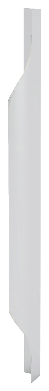 Zijaanzicht van een aluminium handgreep in een slank, modern ontwerp.