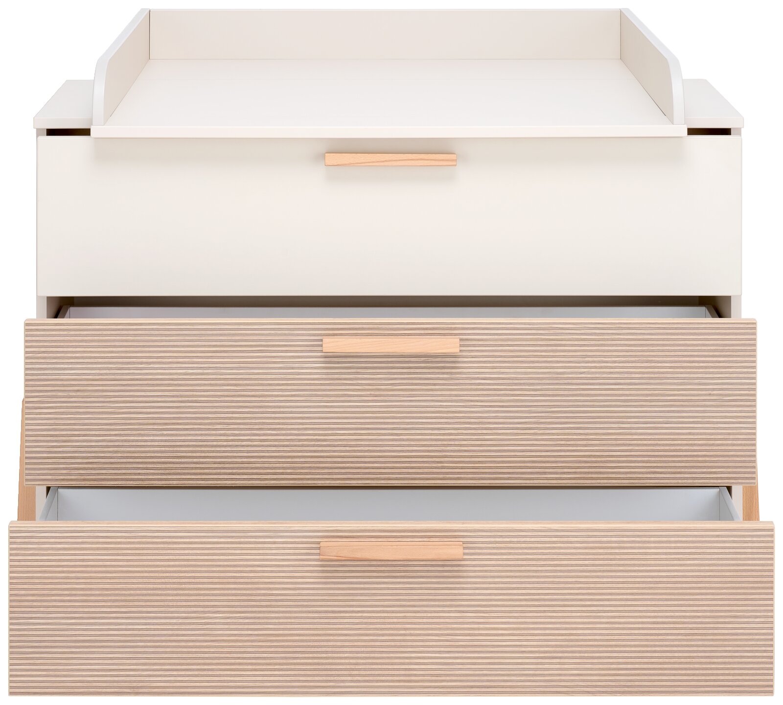 Commode met twee open lades, vooraanzicht