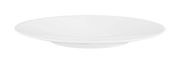 Weißer Frühstücksteller aus Porzellan, 22,5 cm Durchmesser, seitliche Perspektive