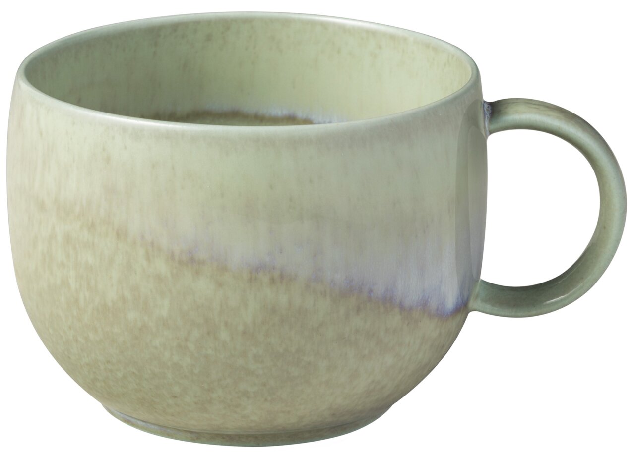 Like by Villeroy & Boch Espressotasse PERLEMOR ALGA Espressotasse aus Keramik in sanften Grüntönen, seitliche Perspektive