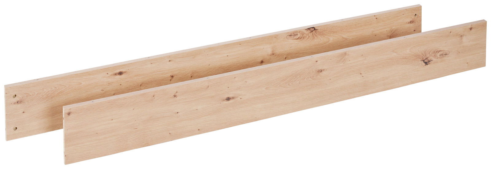 MyBaby Umbauseiten LEO Zwei Holzpaneele in heller Holzoptik, seitliche Perspektive