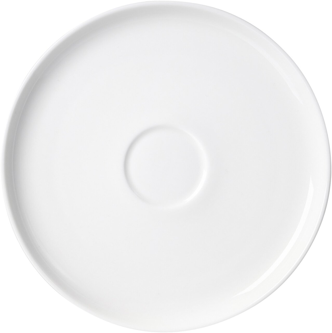 Weiße Espressountertasse Skagen 11cm, Draufsicht