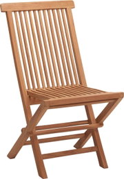 Houten klapstoel in zijaanzicht