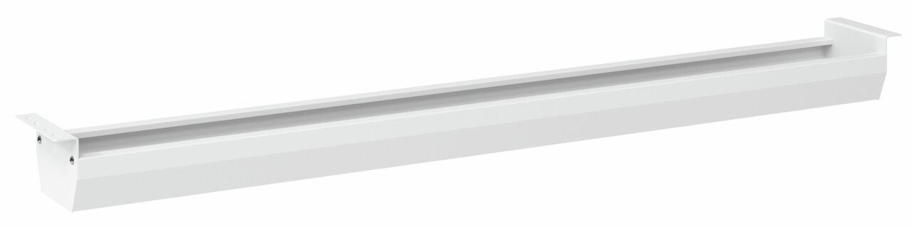 Cantus Kabelwanne E-PROFI Weiße Kabelwanne aus Metall, seitliche Perspektive