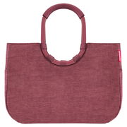 Rote Einkaufstasche mit ovalem Griff, Vorderansicht