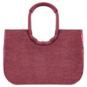 Rote Einkaufstasche mit ovalem Griff, Vorderansicht