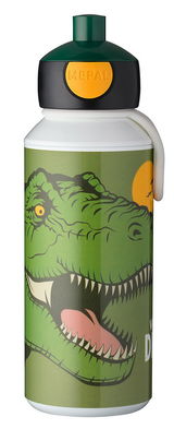 Trinkflasche mit Dinosaurier-Motiv, Vorderansicht