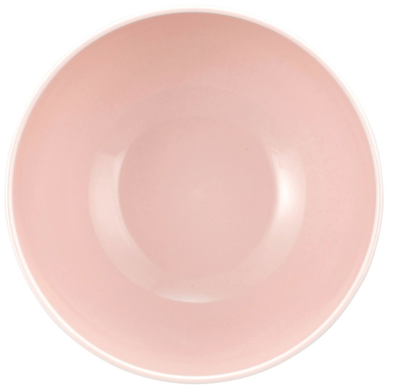 Rosa Müslischale aus der Vogelperspektive