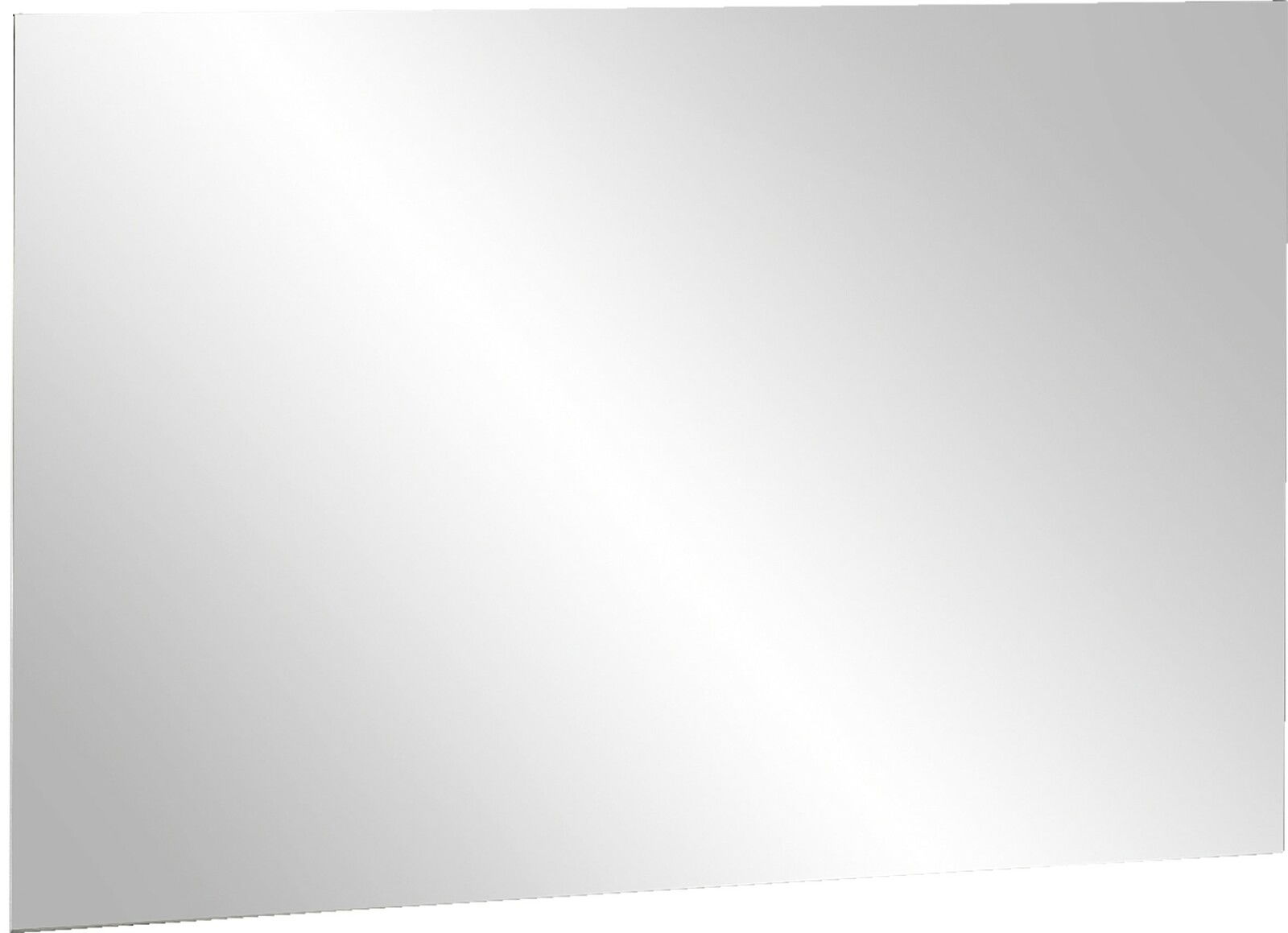 Rechteckiger Wandspiegel in schlichter Ausführung, seitliche Perspektive