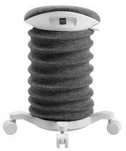 Grauer Aktiv-Sitz SITNESS 4D von Topstar mit wellenförmigem Design und Rollen, Vorderansicht