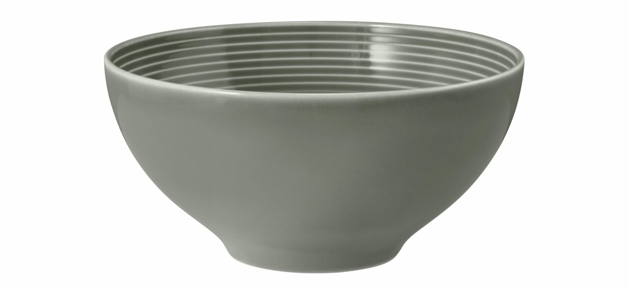 Perlgraue Schüssel von Seltmann Weiden, Modell BEAT, 15,5 cm, seitliche Perspektive