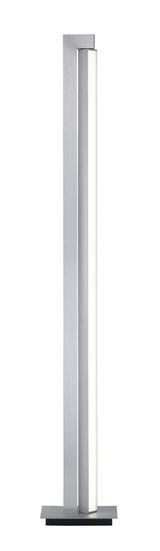 Moderne Stehleuchte PURE-LINES aus Metall in Silber, seitliche Perspektive