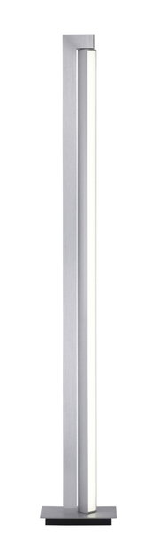 Moderne Stehleuchte PURE-LINES aus Metall in Silber, seitliche Perspektive