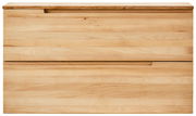 Hängeschuhschrank aus Holz, frontale Ansicht