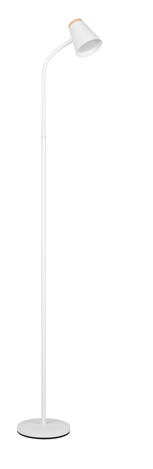 Weiße Stehleuchte PONGO von Reality Leuchten, seitliche Ansicht