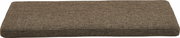 Braunes Sitzkissen in rechteckiger Form, seitliche Perspektive