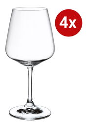 Rotweinglas aus einem 4er-Set Ovid, seitliche Ansicht