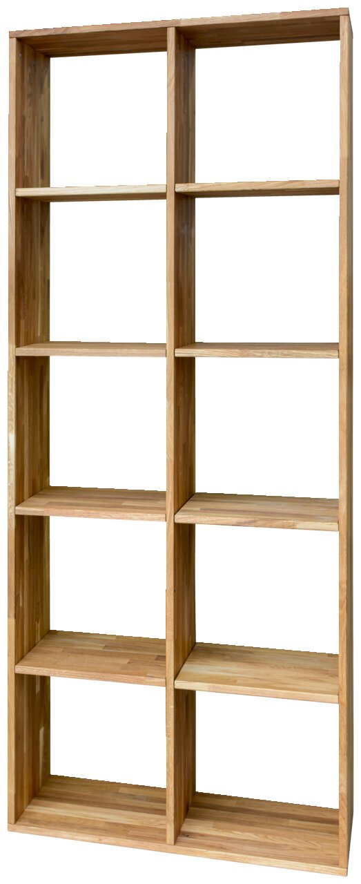 Livetastic Regal CUBE Holzregal mit 10 Fächern, frontal betrachtet
