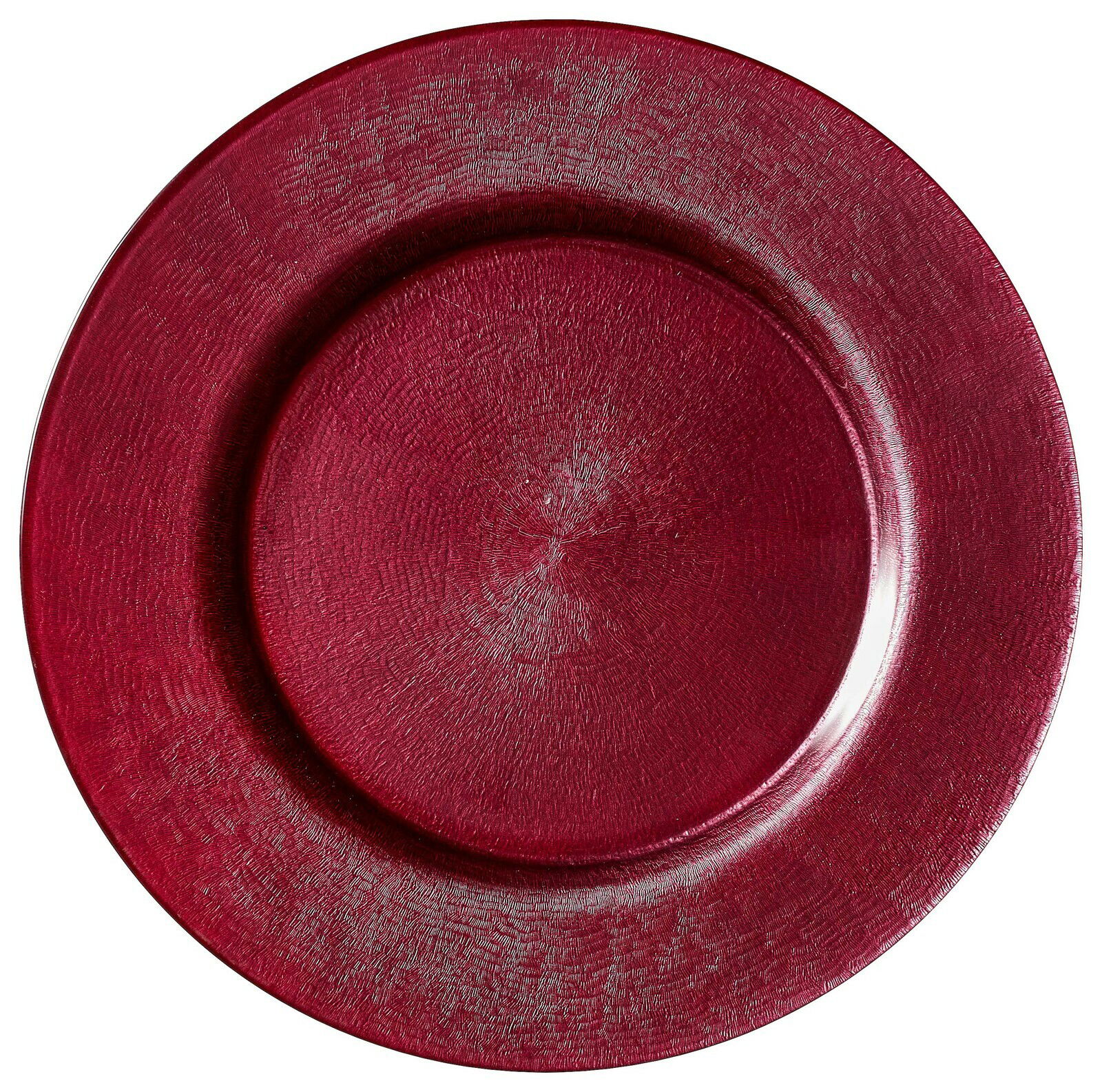 Runder Platzteller in Beerenfarbe, Draufsicht