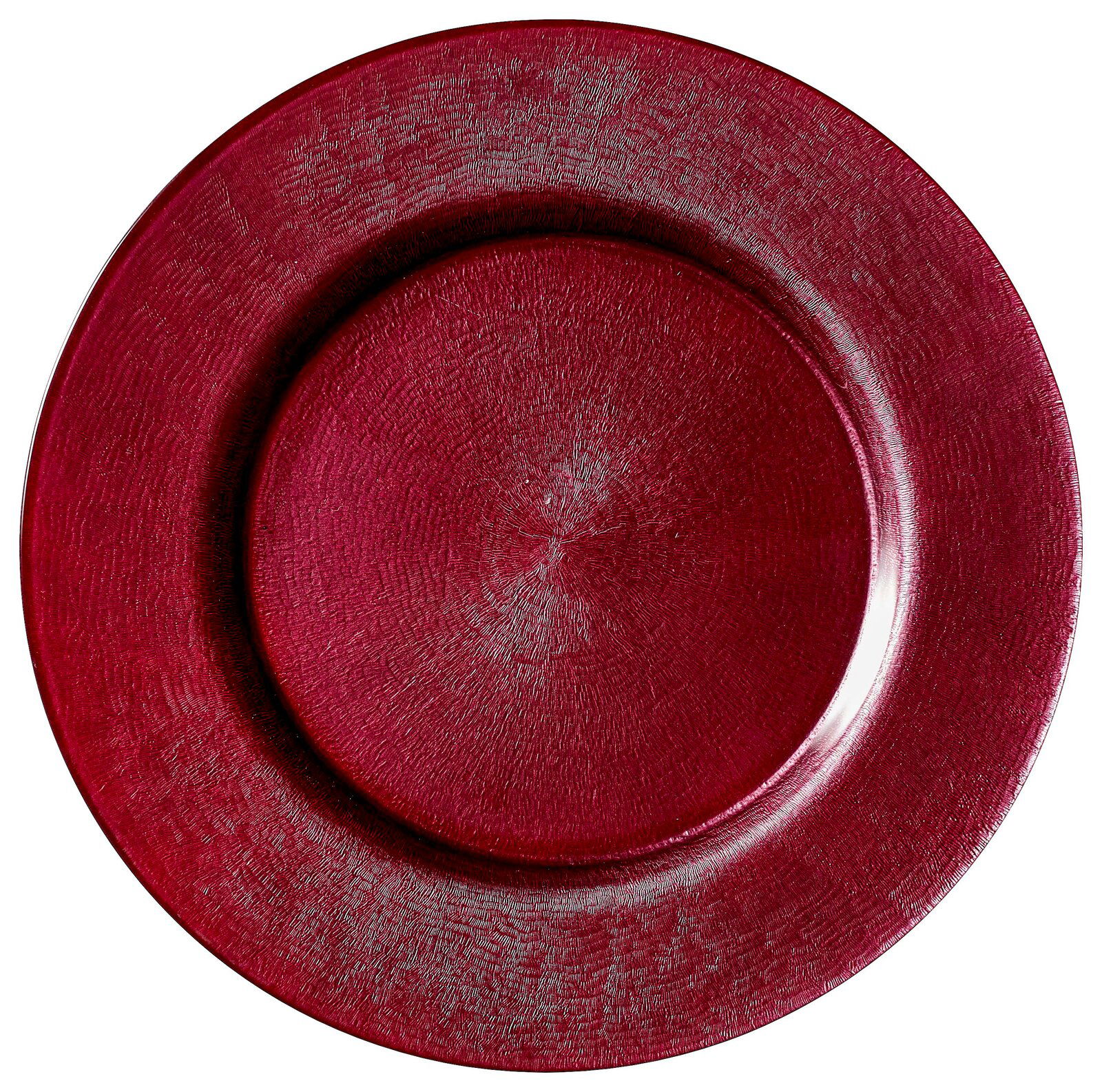Runder Platzteller in Beerenfarbe, Draufsicht