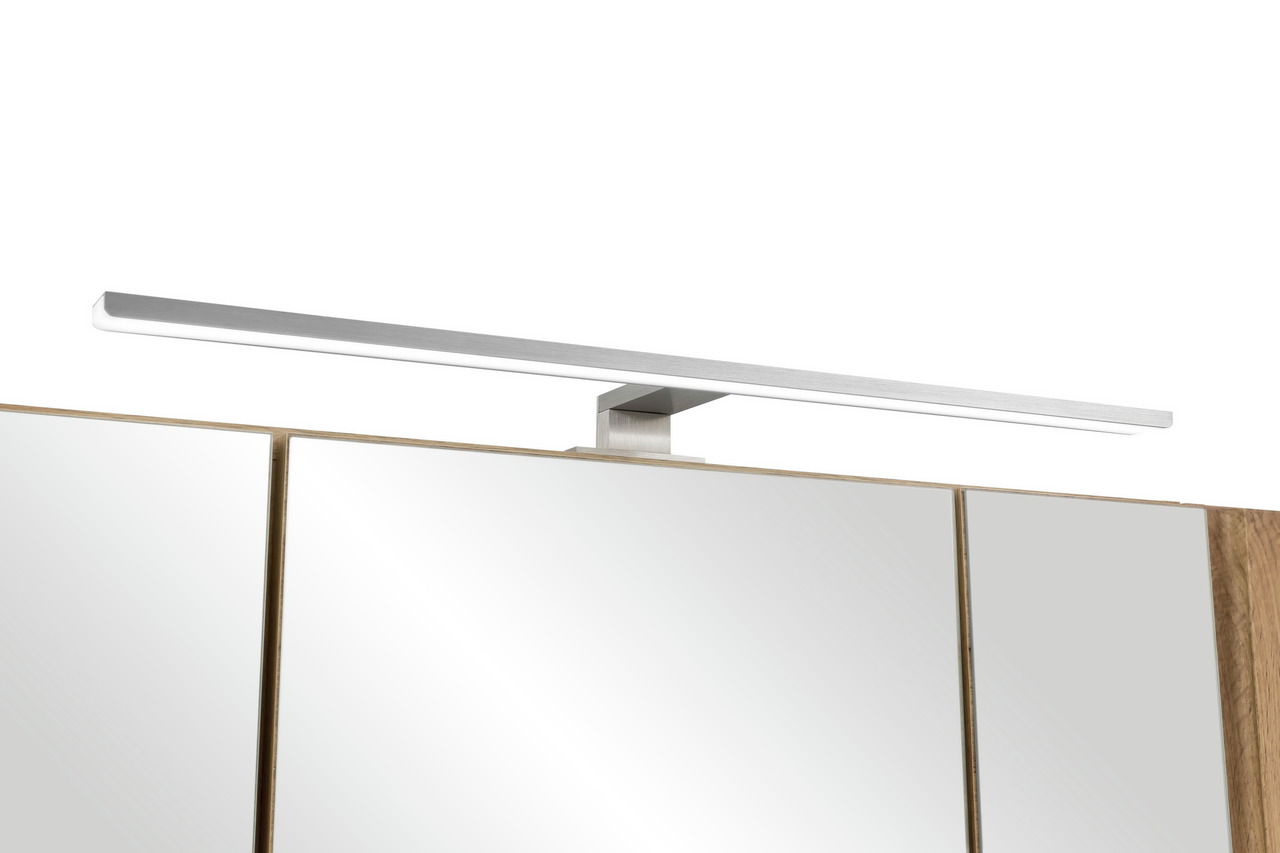 Spiegelschrank mit moderner LED-Leuchte, Frontalansicht