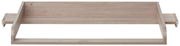 Wickelaufsatz aus Holz in Frontalansicht, geeignet zur Montage auf einem Unterstellregal.