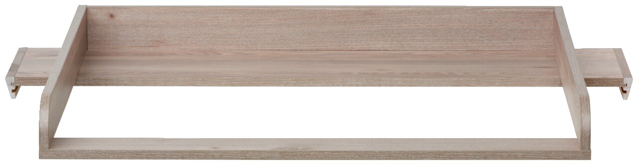 MyBaby Wisstafel + opbergrek CAMRON Houten verschoonmeubel in vooraanzicht, geschikt voor montage op een onderstel.