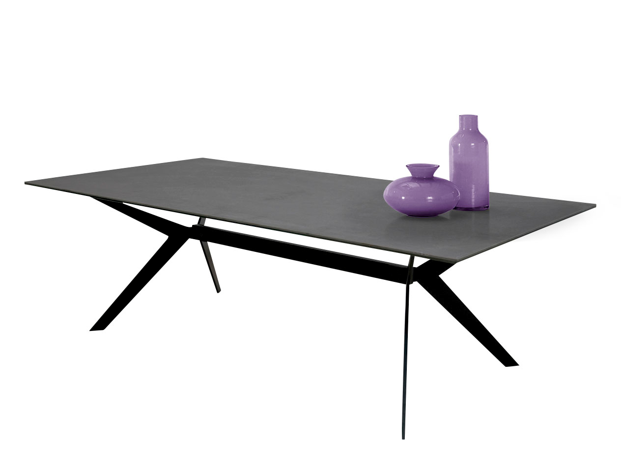 Schwarze Nachtkonsole mit offener Schublade, seitliche Perspektive