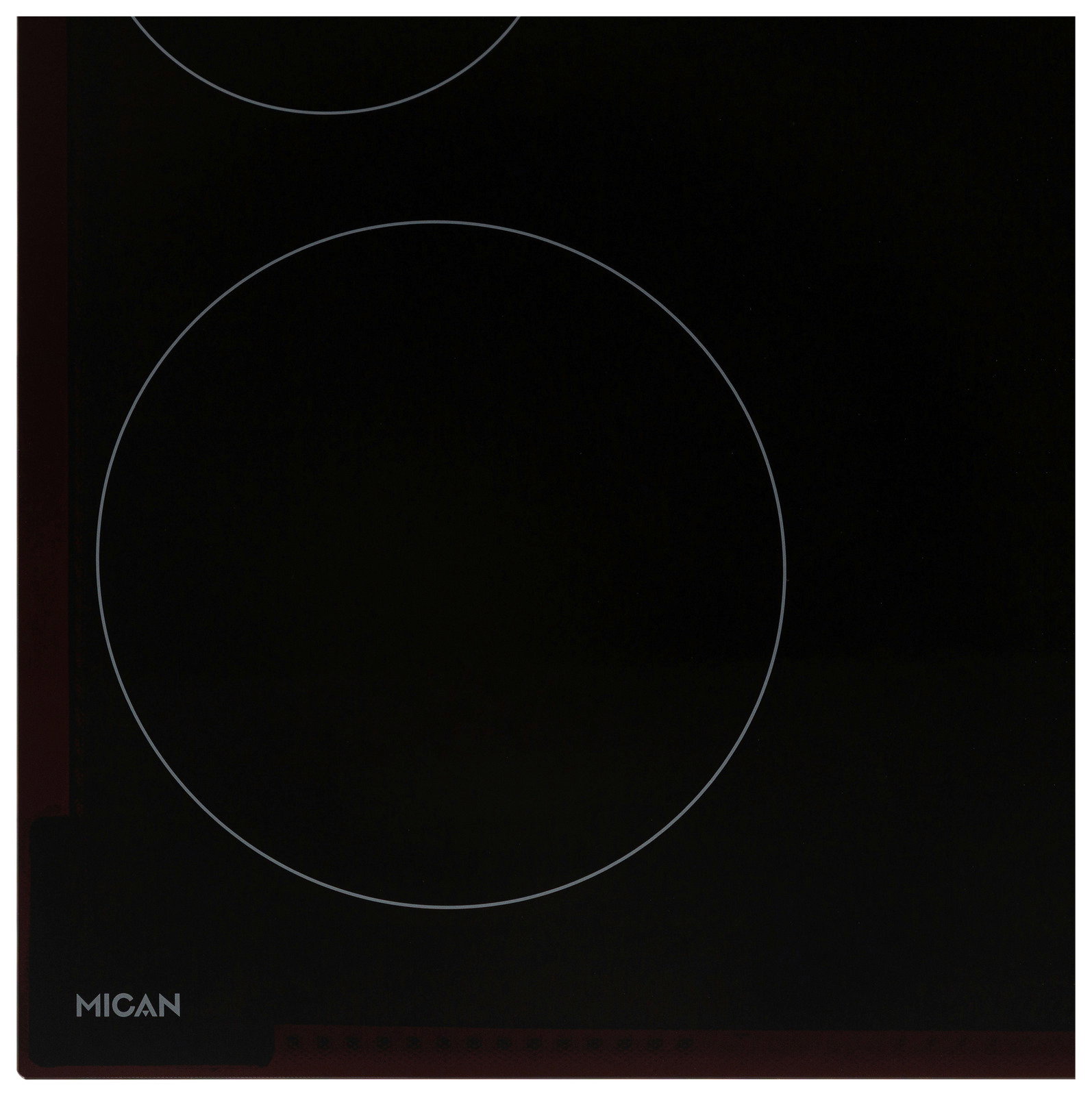 Glaskeramikkochfeld mit zwei Kochzonen, Draufsicht