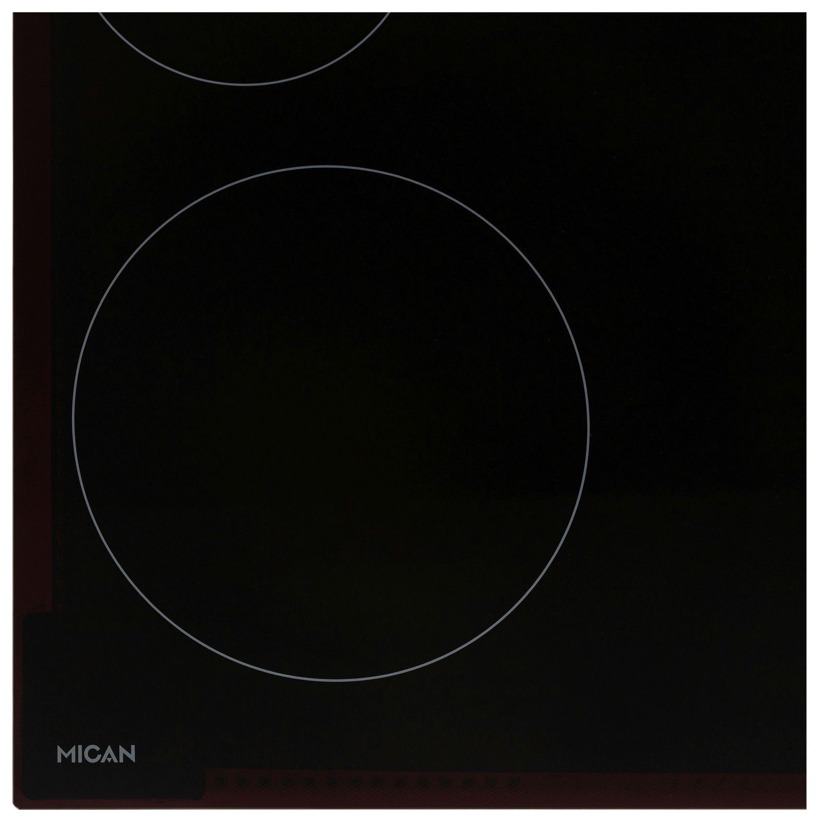 Glaskeramikkochfeld mit zwei Kochzonen, Draufsicht