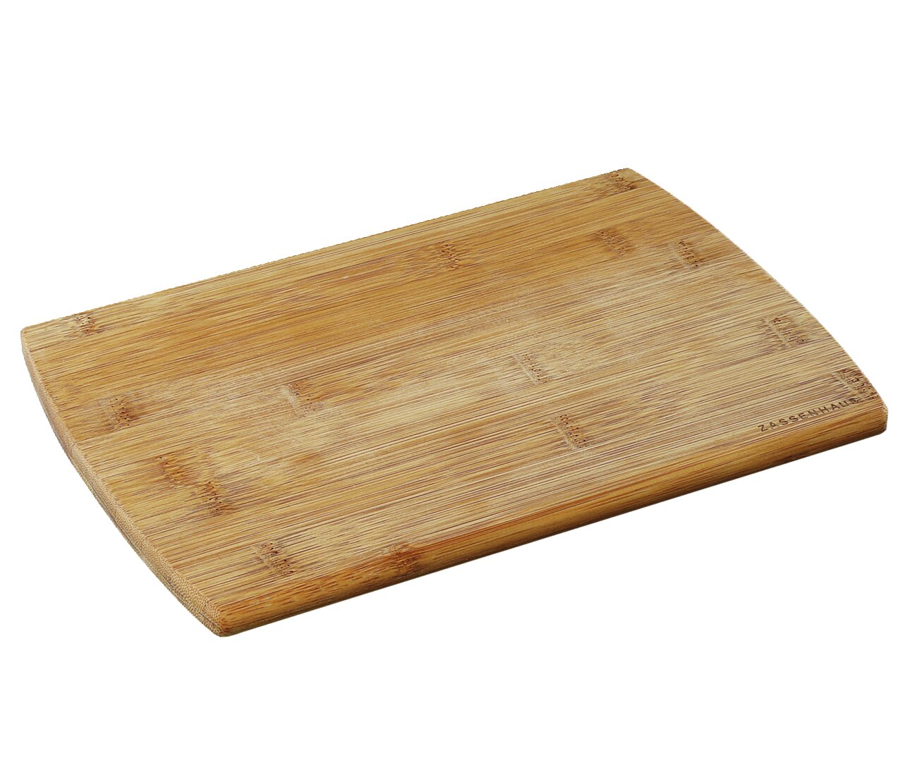 Schneidbrett aus Holz in rechteckiger Form, Perspektive von schräg oben